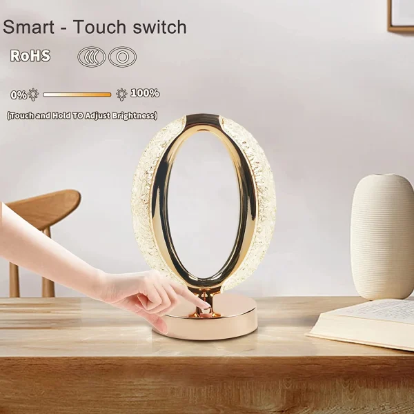 1pcs Morden Style Led Touch Modern Crystal Table Lamp For Bedroom Restaurant Bar Bedside Night Light 3