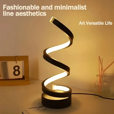 Table Lamps For Living Room Modern Spiral Dimmable Led Table Lamp Small Bedside Lamps Nightstand Lamp