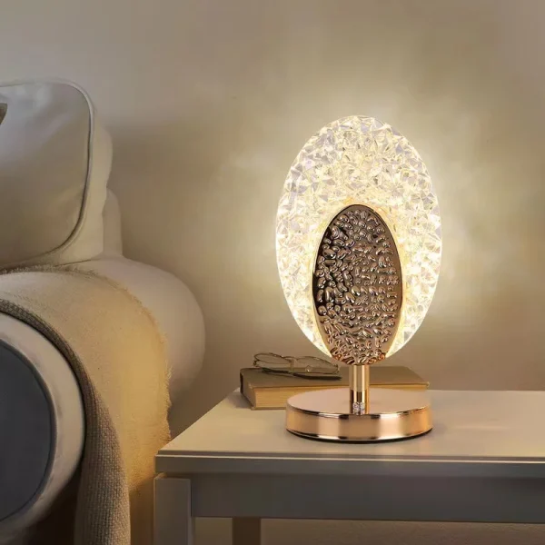 Led Crystal Table Lamp Star Moon Night Light 3 Color Dimmable Light Room Bedroom Bedside Decor