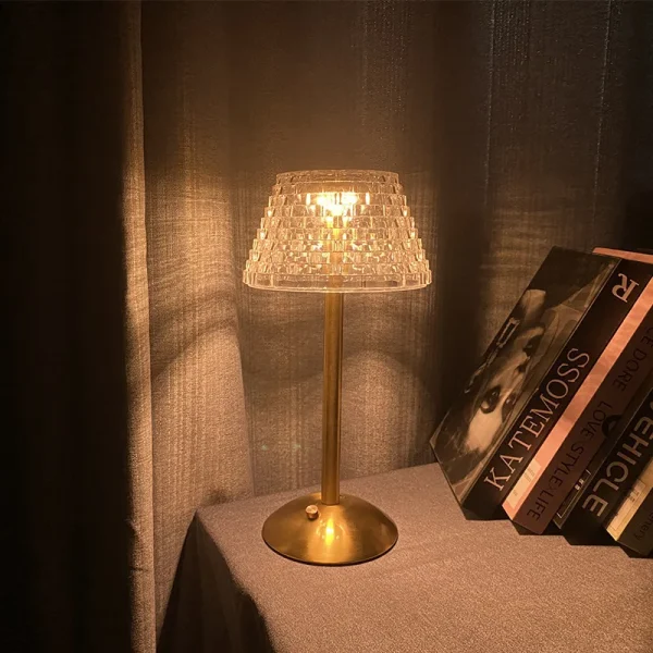 Nordic Crystal Table Lamp Touch Dimming Desk Lamp Usb Rechargeable Night Light Coffee Bar Hotel Bedroom 4