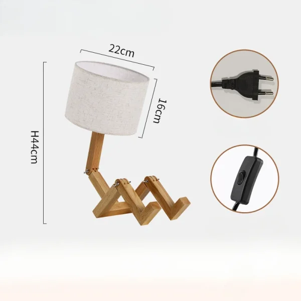 Kf S084a36049fce479186c58c0aa3e83ddfz Personalized Desk Lamp Adjustable Solid Wood Art Table Lamps Bedroom Bedside Night Lamp