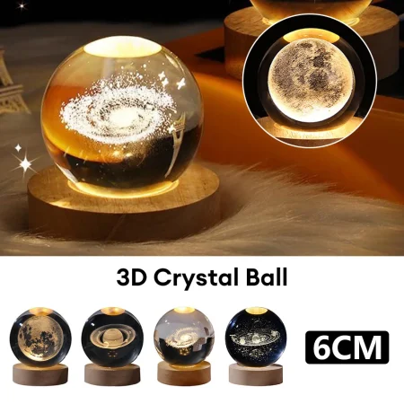 Kf S3b23b788a75c46778d866e8599b61141q Usb Led Night Light Galaxy Crystal Ball Table Lamp 3d Planet Moon Lamp Bedroom Home Decor