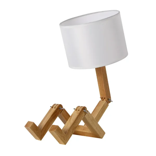 Kf S61ae3f4437d44f4c9e85c50a8cba6e27j Personalized Desk Lamp Adjustable Solid Wood Art Table Lamps Bedroom Bedside Night Lamp