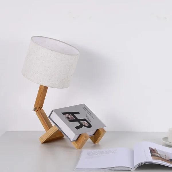 Kf Sb7c6c40e2d214404a7382413ccc83bc9d Personalized Desk Lamp Adjustable Solid Wood Art Table Lamps Bedroom Bedside Night Lamp