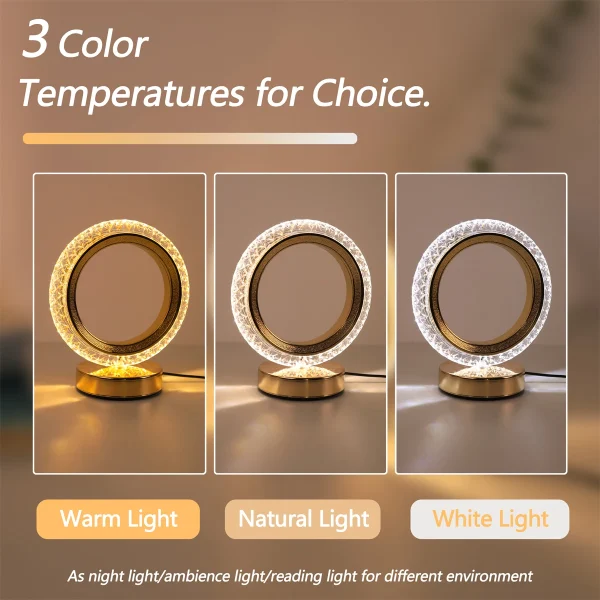 Kf Sc040355e4cdd4eaa855be48b1d818ec5y Circular Desktop Decorative Light Switch Dimmable Bedside Table Light Usb Plug Reading Table Light Bedroom Decorative