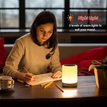 Touch Lamp Portable Speaker Bluetooth Speaker Smart Touch Night Light Desk Lamp Color Changing 1